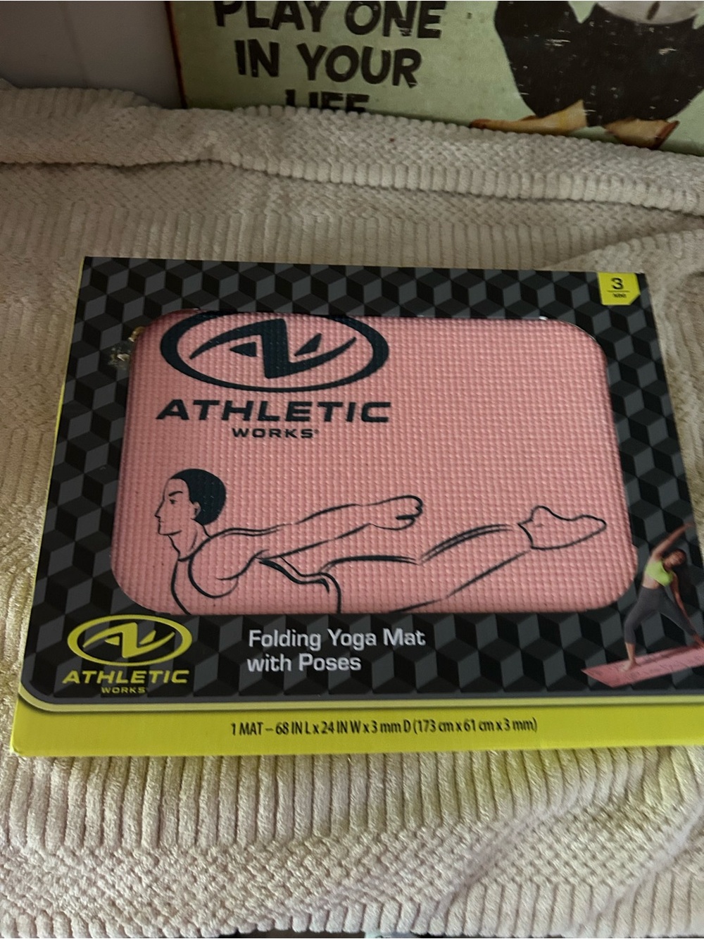 Athletic Works Pink Foldable Exercise Mat